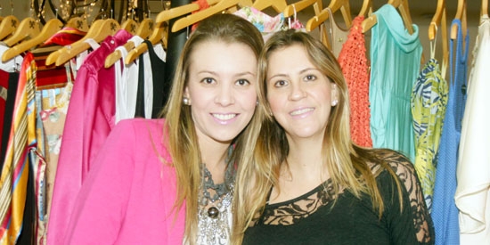 Priscila Andrade e Carla Martins na butique M.Cintra